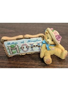 Cherished Teddies Mom 'Maker of Miracles' Desk Plaque Figurine